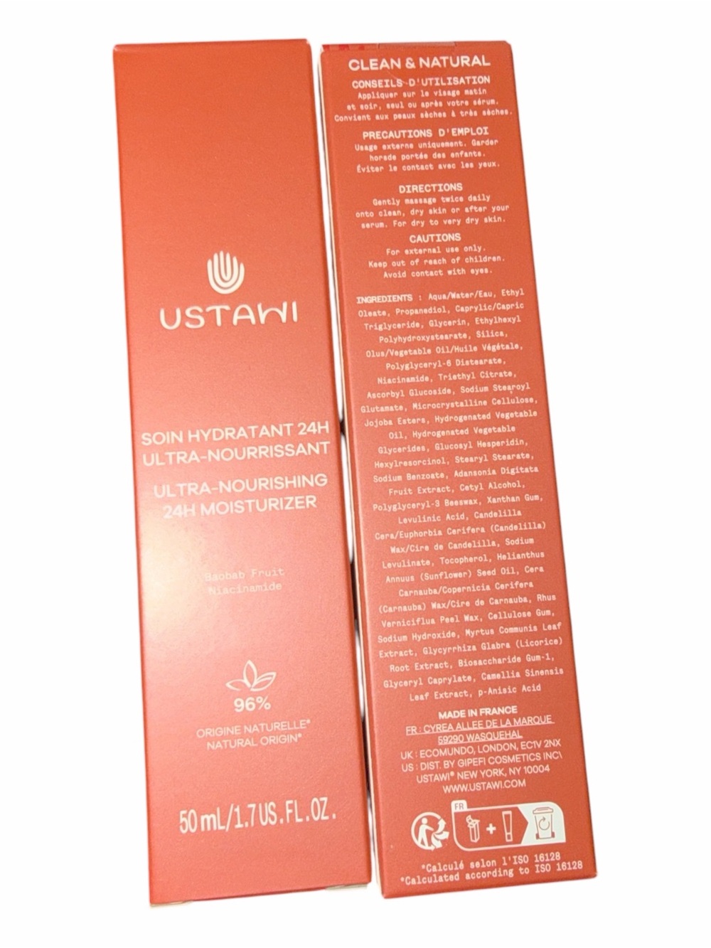 Brand new, factory-sealed Ustawi Ultra-Nourishing 24H Moisturizer (50 ml)